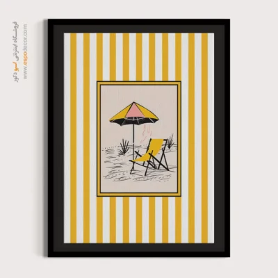 تابلو مینیمال تم زرد - اسپو دکور