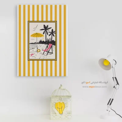 تابلو مینیمال تم زرد - اسپو دکور