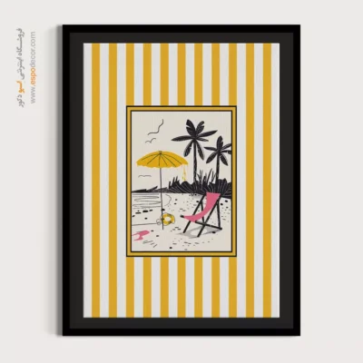 تابلو مینیمال تم زرد - اسپو دکور