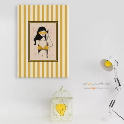 تابلو مینیمال تم زرد - اسپو دکور
