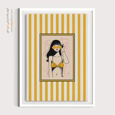 تابلو مینیمال تم زرد - اسپو دکور