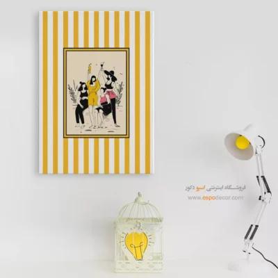 تابلو مینیمال تم زرد - اسپو دکور