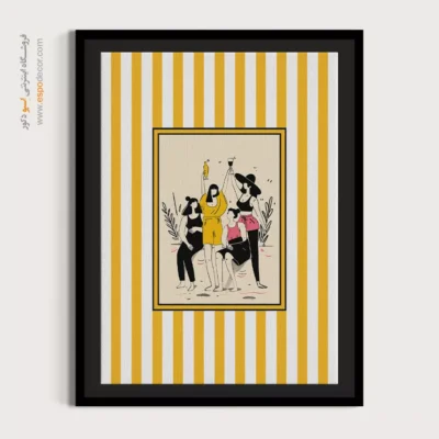 تابلو مینیمال تم زرد - اسپو دکور