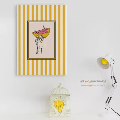 تابلو مینیمال تم زرد - اسپو دکور