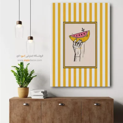 تابلو مینیمال تم زرد - اسپو دکور