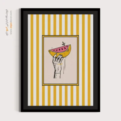 تابلو مینیمال تم زرد - اسپو دکور