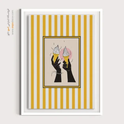 تابلو مینیمال تم زرد - اسپو دکور