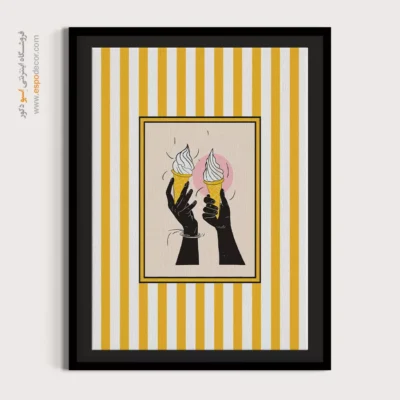 تابلو مینیمال تم زرد - اسپو دکور