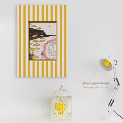 تابلو مینیمال تم زرد - اسپو دکور