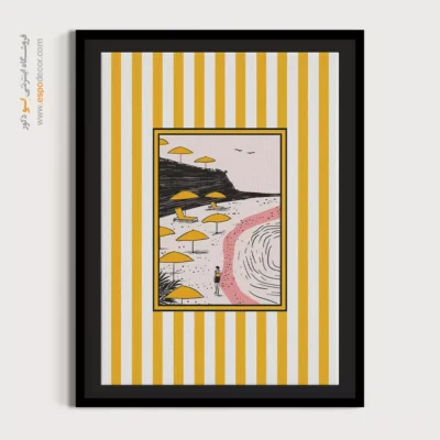 تابلو مینیمال تم زرد - اسپو دکور