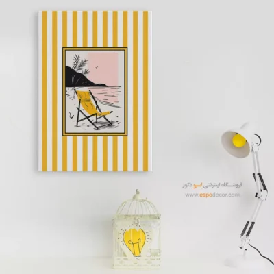 تابلو مینیمال تم زرد - اسپو دکور