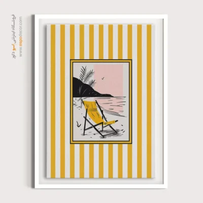 تابلو مینیمال تم زرد - اسپو دکور