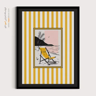 تابلو مینیمال تم زرد - اسپو دکور