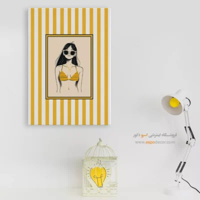 تابلو مینیمال تم زرد - اسپو دکور