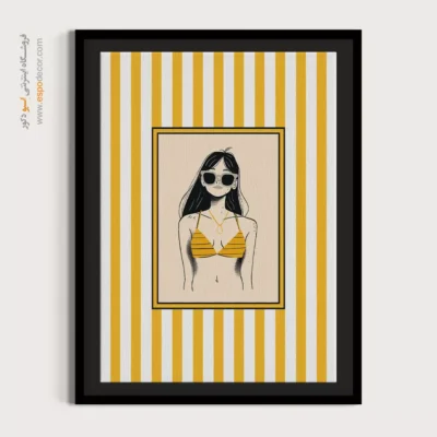 تابلو مینیمال تم زرد - اسپو دکور