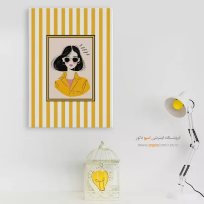 تابلو مینیمال تم زرد - اسپو دکور