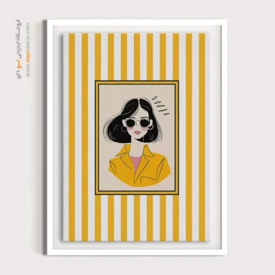 تابلو مینیمال تم زرد - اسپو دکور