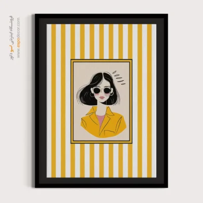 تابلو مینیمال تم زرد - اسپو دکور