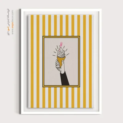 تابلو مینیمال تم زرد - اسپو دکور