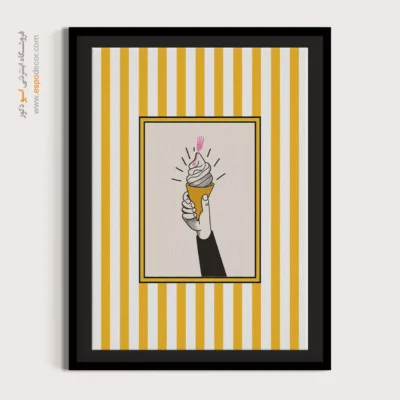 تابلو مینیمال تم زرد - اسپو دکور