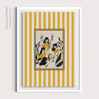 تابلو مینیمال تم زرد - اسپو دکور