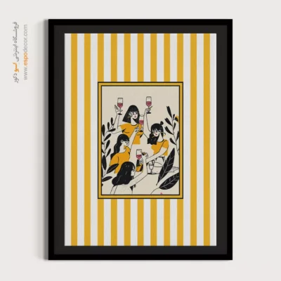 تابلو مینیمال تم زرد - اسپو دکور