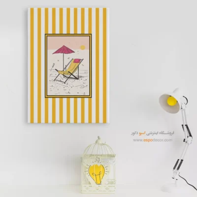 تابلو مینیمال تم زرد - اسپو دکور