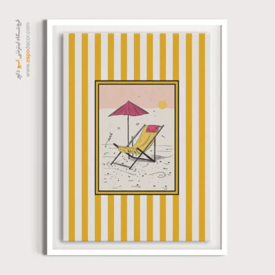 تابلو مینیمال تم زرد - اسپو دکور