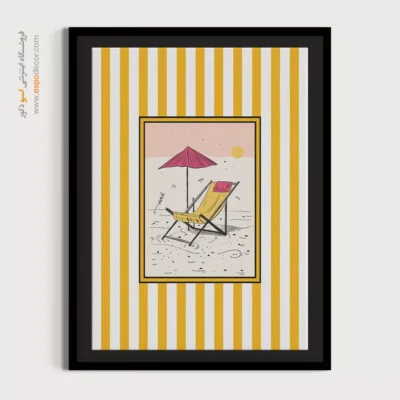 تابلو مینیمال تم زرد - اسپو دکور