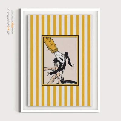 تابلو مینیمال تم زرد - اسپو دکور