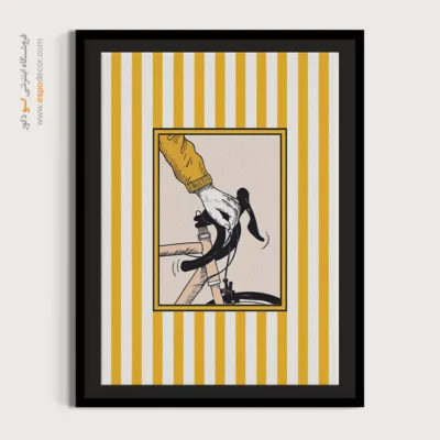 تابلو مینیمال تم زرد - اسپو دکور