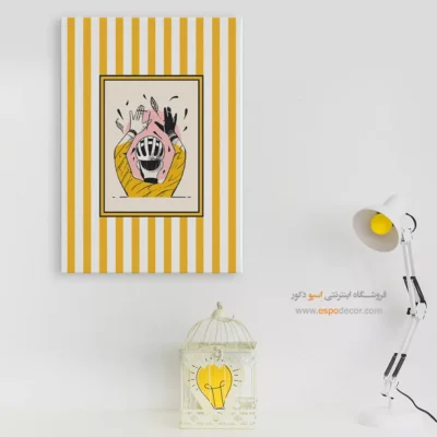 تابلو مینیمال تم زرد - اسپو دکور