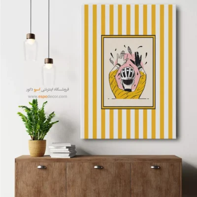 تابلو مینیمال تم زرد - اسپو دکور