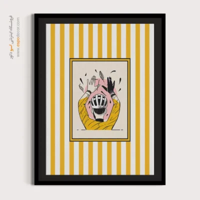 تابلو مینیمال تم زرد - اسپو دکور