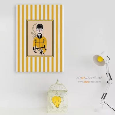 تابلو مینیمال تم زرد - اسپو دکور