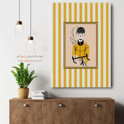 تابلو مینیمال تم زرد - اسپو دکور