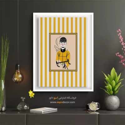 تابلو مینیمال تم زرد - اسپو دکور