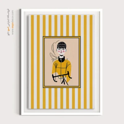 تابلو مینیمال تم زرد - اسپو دکور