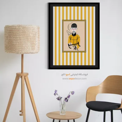 تابلو مینیمال تم زرد - اسپو دکور