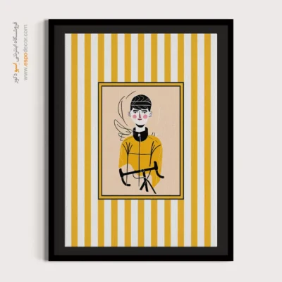 تابلو مینیمال تم زرد - اسپو دکور