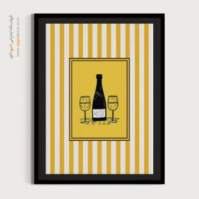 تابلو مینیمال تم زرد - اسپو دکور