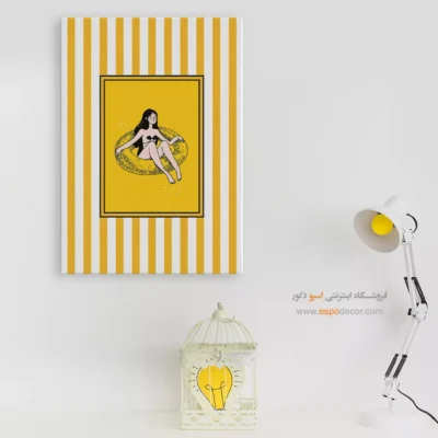 تابلو مینیمال تم زرد - اسپو دکور