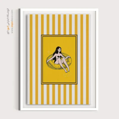 تابلو مینیمال تم زرد - اسپو دکور