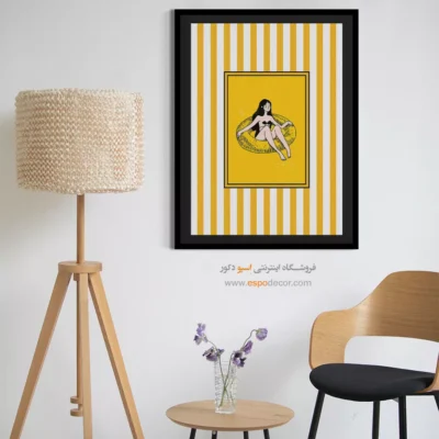 تابلو مینیمال تم زرد - اسپو دکور