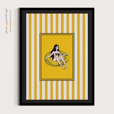 تابلو مینیمال تم زرد - اسپو دکور