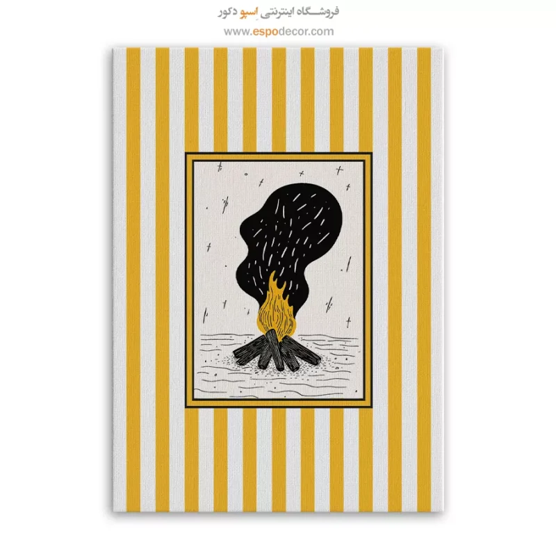 تابلو مینیمال تم زرد - Image 6