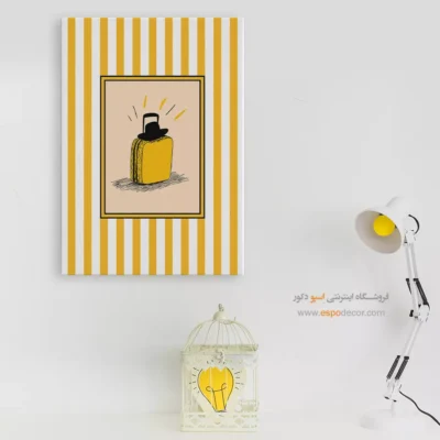 تابلو مینیمال تم زرد - اسپو دکور