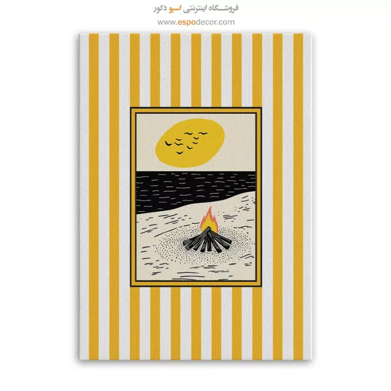 تابلو مینیمال تم زرد - Image 6