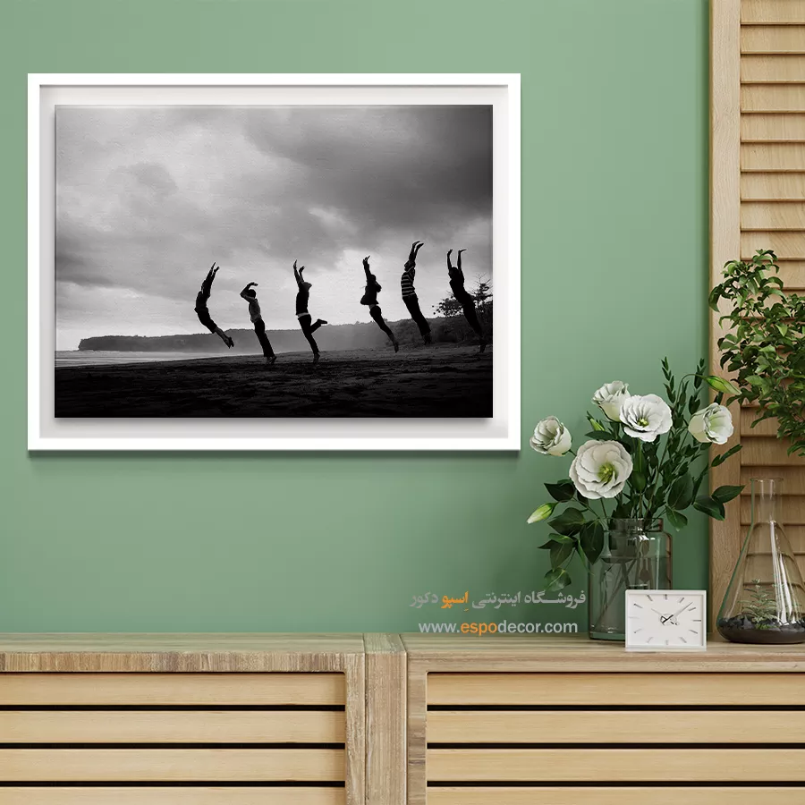 تابلو دکوراتیو اتاق خواب - مه سپید – تابلو مدرن - اسپو دکور