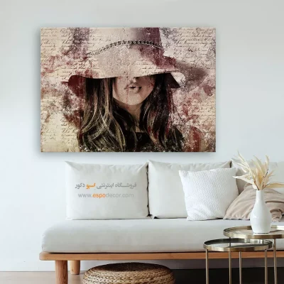 تابلو مینیمال هدیه روز مادر - خواب خاموش – تابلو مدرن - اسپو دکور